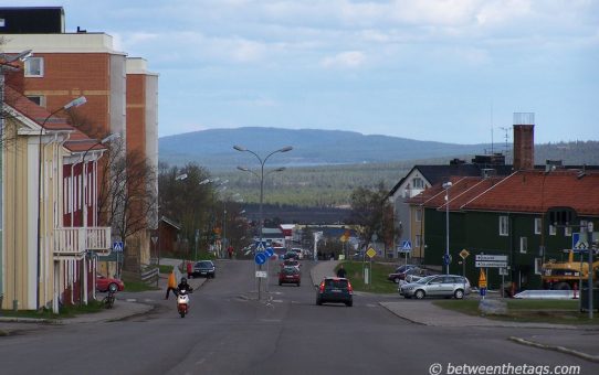 Straßenszene in Kiruna